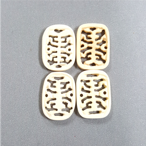 BONE RECTANGLE 22X30MM IVORY(4PCS/BAG)
